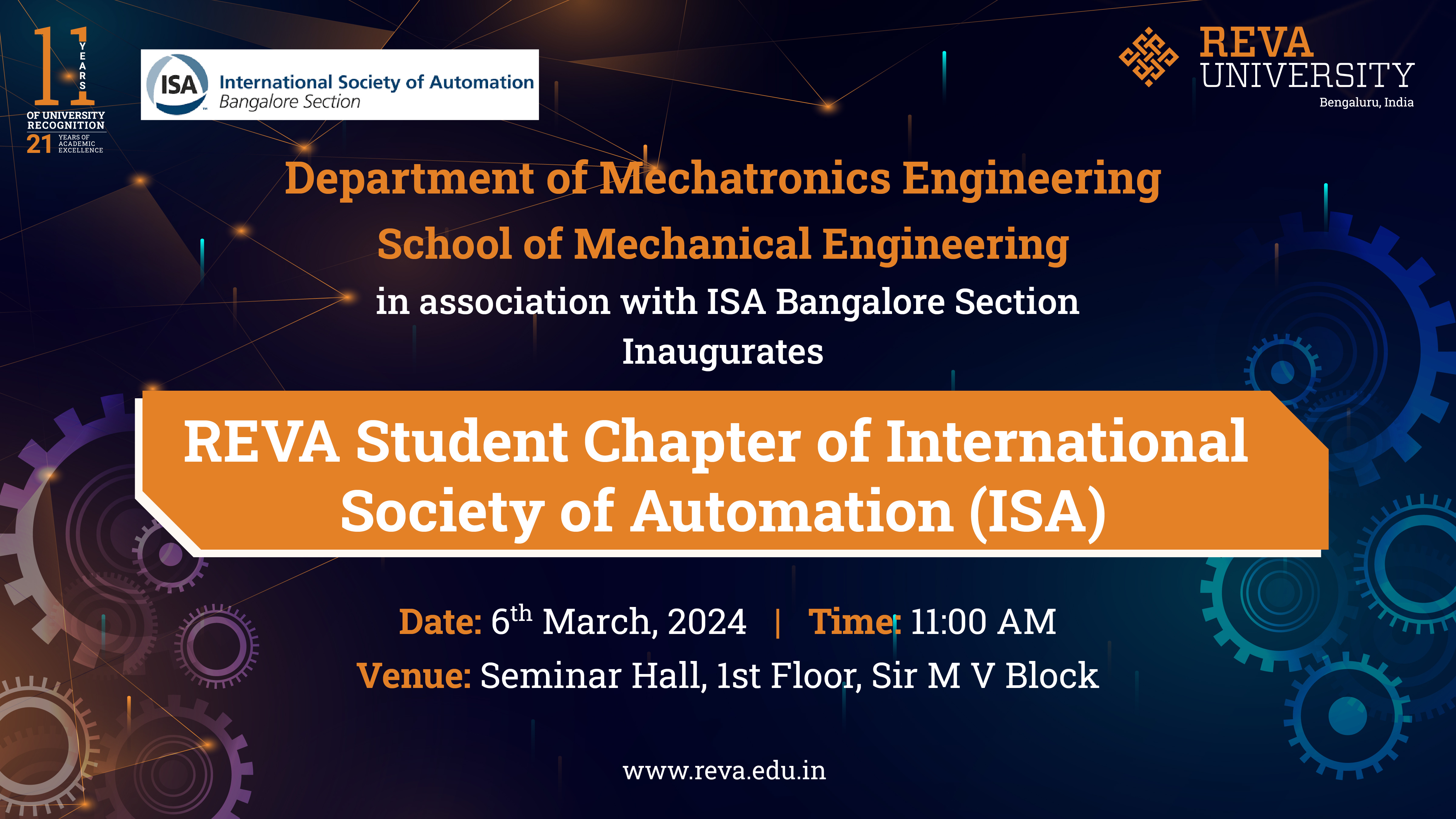 REVA Student Chapter of International Society of Automation (ISA)