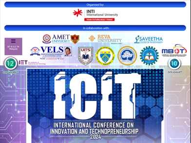 INTERNATIONAL CONFERENCE ON INNOVATION AND TECHNOPRENEURSHIP -(ICIT 2024)