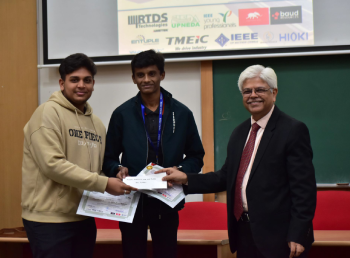 Students received the Best Poster Award at IIT Kanpur