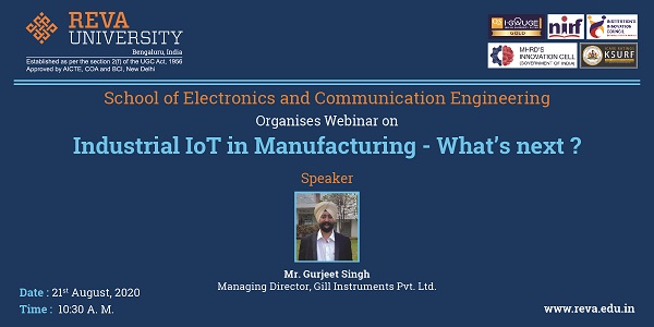 Webinar on Industrial IoTÂ in Manufacturing Whats next