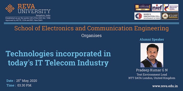 Webinar on Technologies incorporated in today IT Telecom Industry