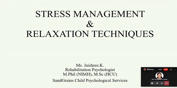 Webinar on Stress Management and Relaxation Techniques