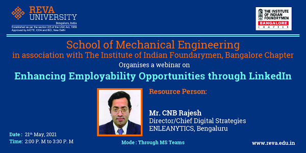 Webinar on Enhancing Employability opportunities through Linkedln