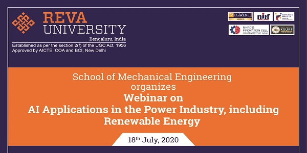 A webinar on AI Applications in Power Industry Practices Including Renewable Energy