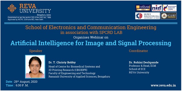 Webinar on Artificial Intelligence for Image and Signal Processing