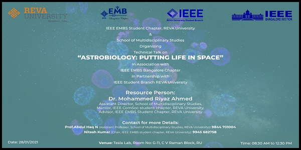 Technical Talk on ASTROBIOLOGY PUTTING LIFE IN SPACE