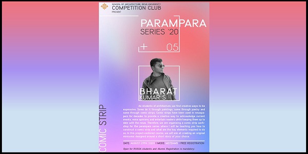 Report on Parampara Series Comic strip Workshop for B.Arch. students