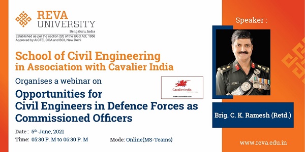 Report on Webinar Opportunities for Civil Engineers in Defence Forces as Commissioned Officers