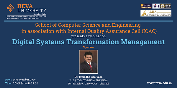 Webinar on Digital Systems Transformation Management