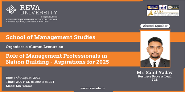 Alumni Lecture on Role of Management Professionals in Nation Building
