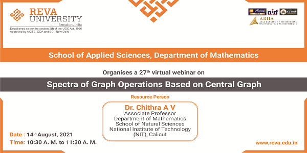Virtual webinar on Spectra of Graph Operations