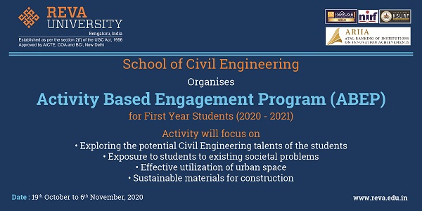 Activity Based Engagement Programme for 1st year B.Tech. in Civil Engineering