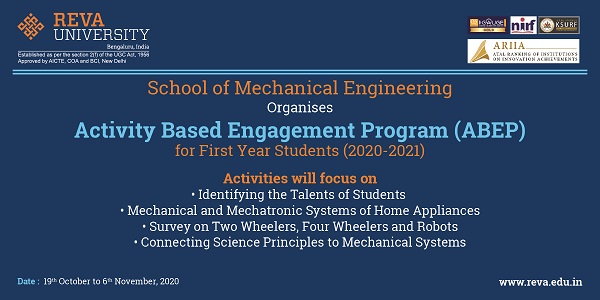 Activity Based Engagement Programme of Mechanical Engineering