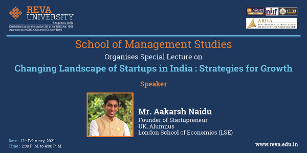 Special lecture on Changing Landscape of start ups in India Strategies for Growth