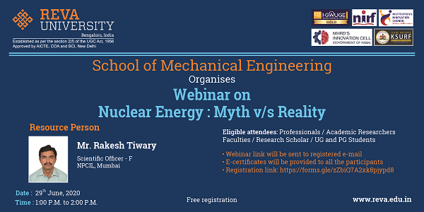 Webinar on Nuclear Energy Myth versus Reality
