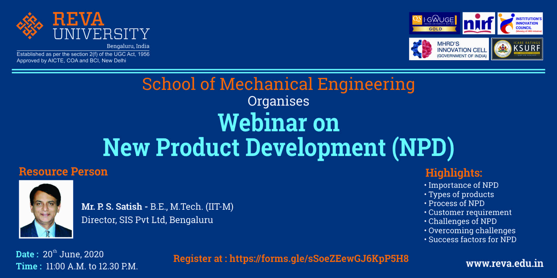 Webinar on New Product Development