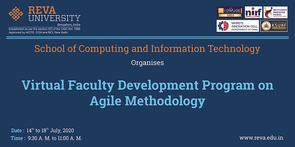 Five Days Virtual Faculty Development Programme onÂ Agile MethodologyÂ 