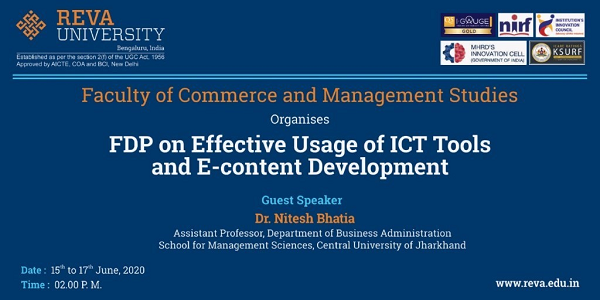 Virtual FDP on Effective Usage of ICT Tools and Econtent Development