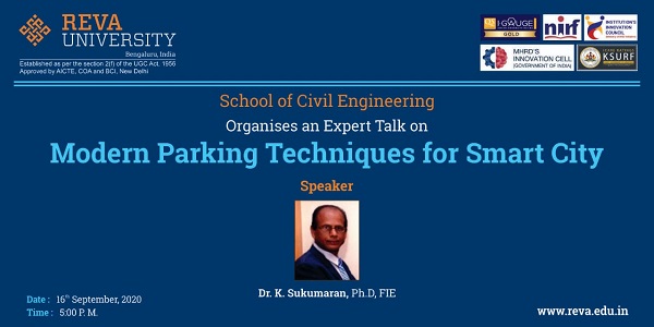 Expert talk on Smart Parking as an Integral Module of Traffic Management for Smart City