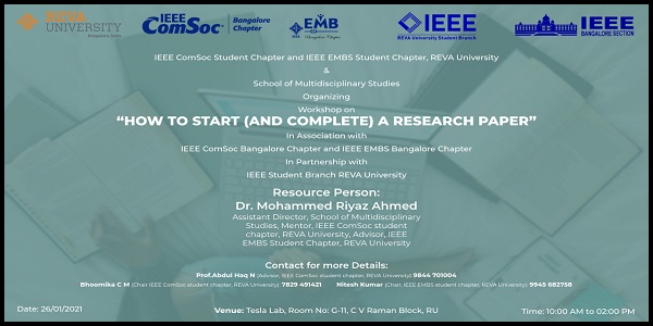 Workshop on HOW TO START AND COMPLETE A RESEARCH PAPER