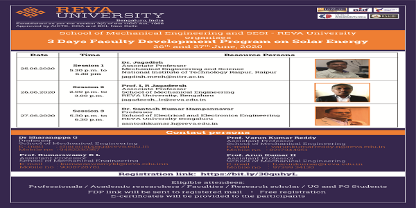 Three Days Virtual Faculty Development Programme