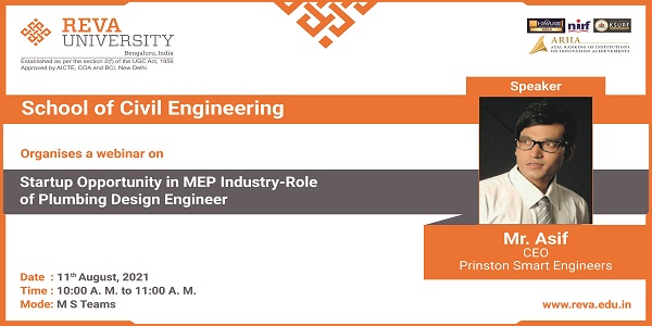 Webinar on Startup opportunity in MEP industry Role of Plumbing Design Engineer
