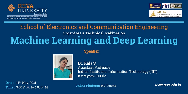 Technical Webinar on Machine Learning and Deep Learning