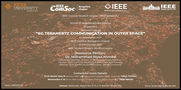WorkshopÂ on 6G TERAHERTZ COMMUNICATION IN OUTER SPACE