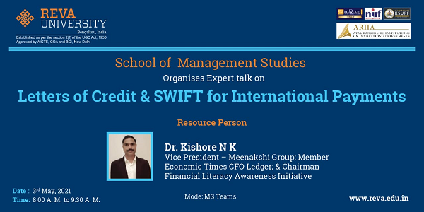 Virtual Guest Lecture on Letter of Credit and SWIFT for international payments