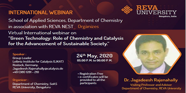 Role of Chemistry and Catalysis for the Advancement of Sustainable Society