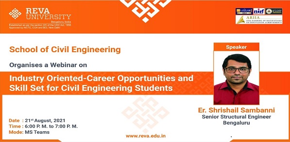 Webinar Report on Industry Oriented Career Opportunities and skill set for Civil Engineering students