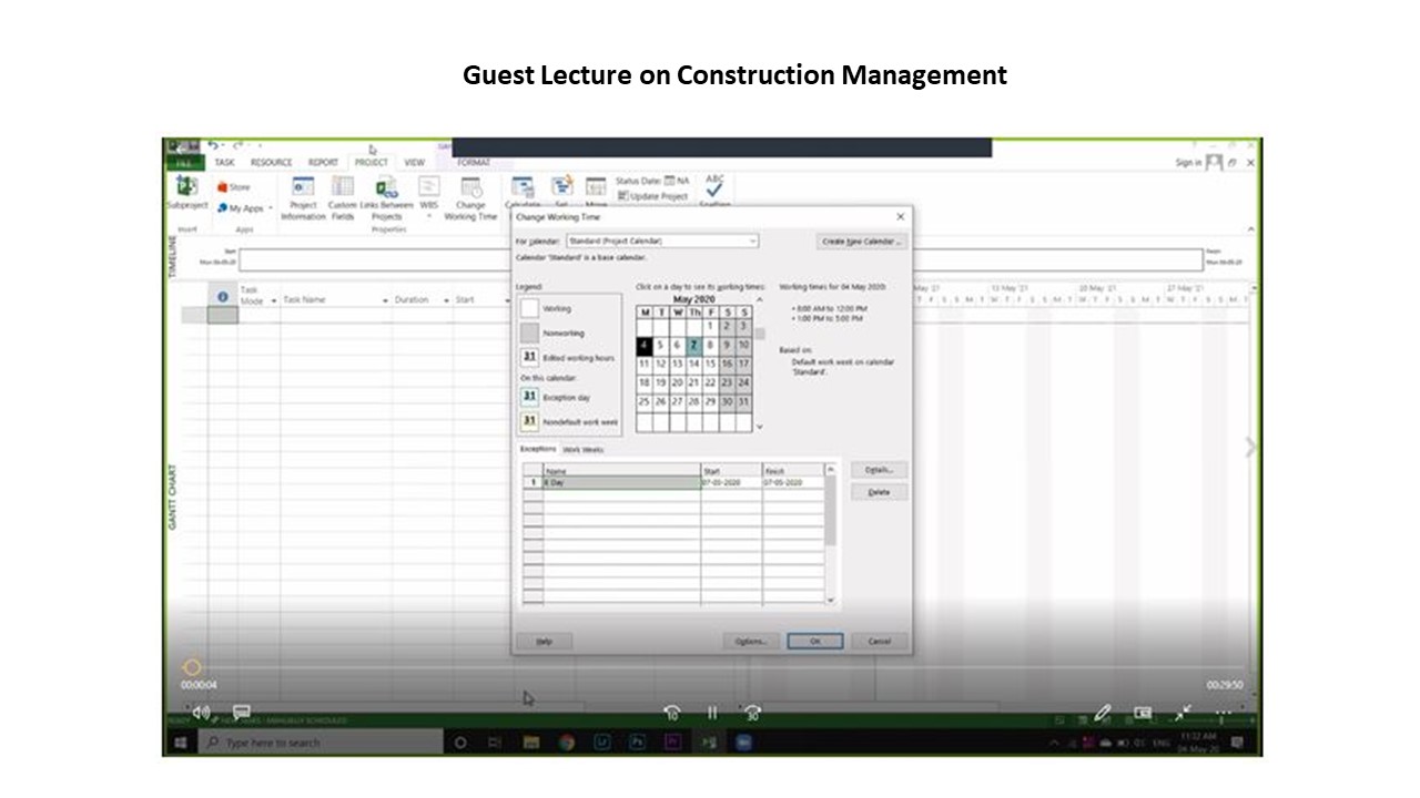 Guest Lecture on Construction Management