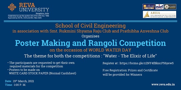 Poster making and Rangoli Competition on the occasion of World Water Day