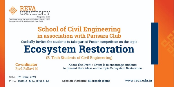 REPORT ON POSTER COMPETITION ECOSYSTEM RESTORATION