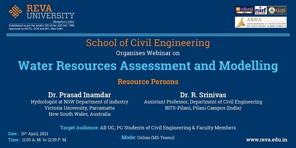 Report on Webinar Water Resources Assessment and Modelling