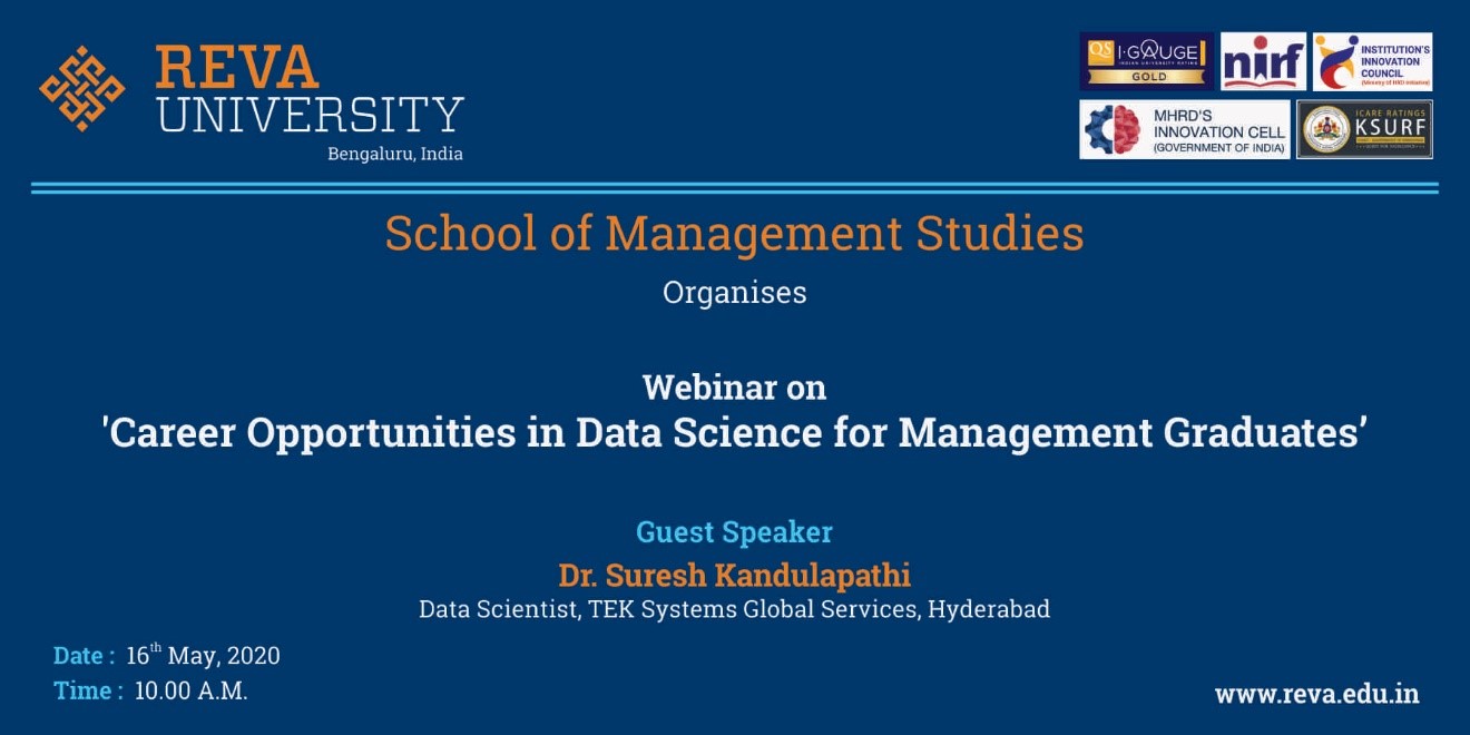 Webinar Organized by School of Management Studies