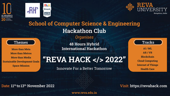 REVA Hack 2022 a Hybrid International Hackathon Sponsored by Major League Hacking (Mlh)