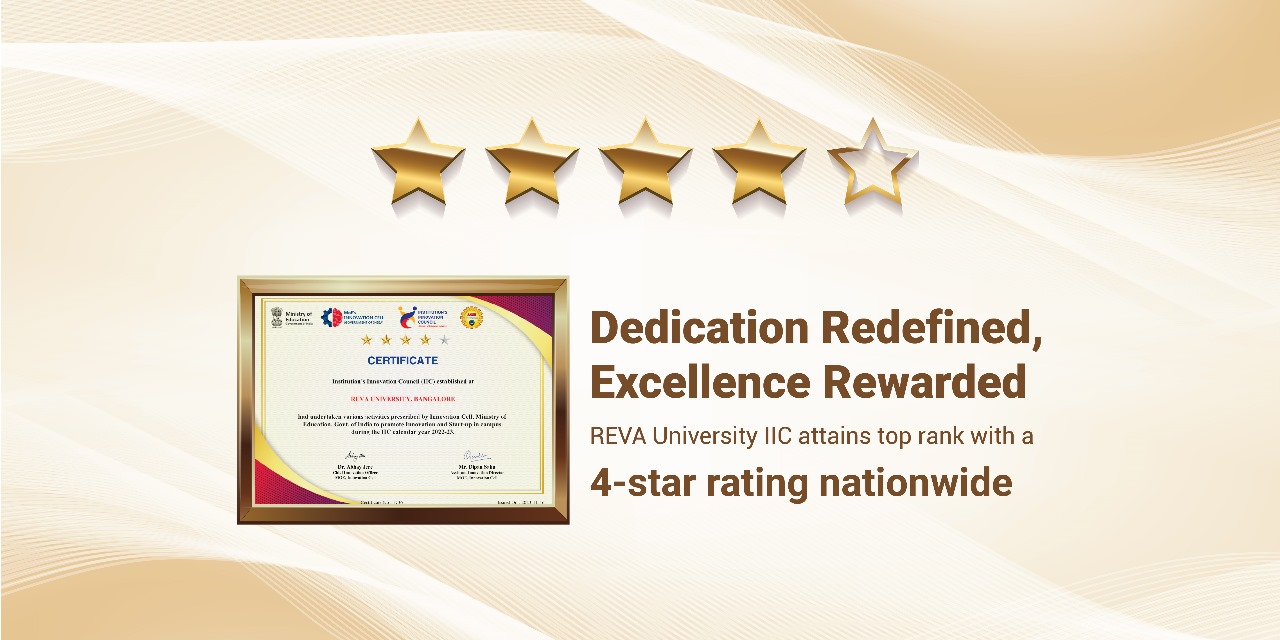 REVA-University IIC, has achieved Top Ranked with 4 star
