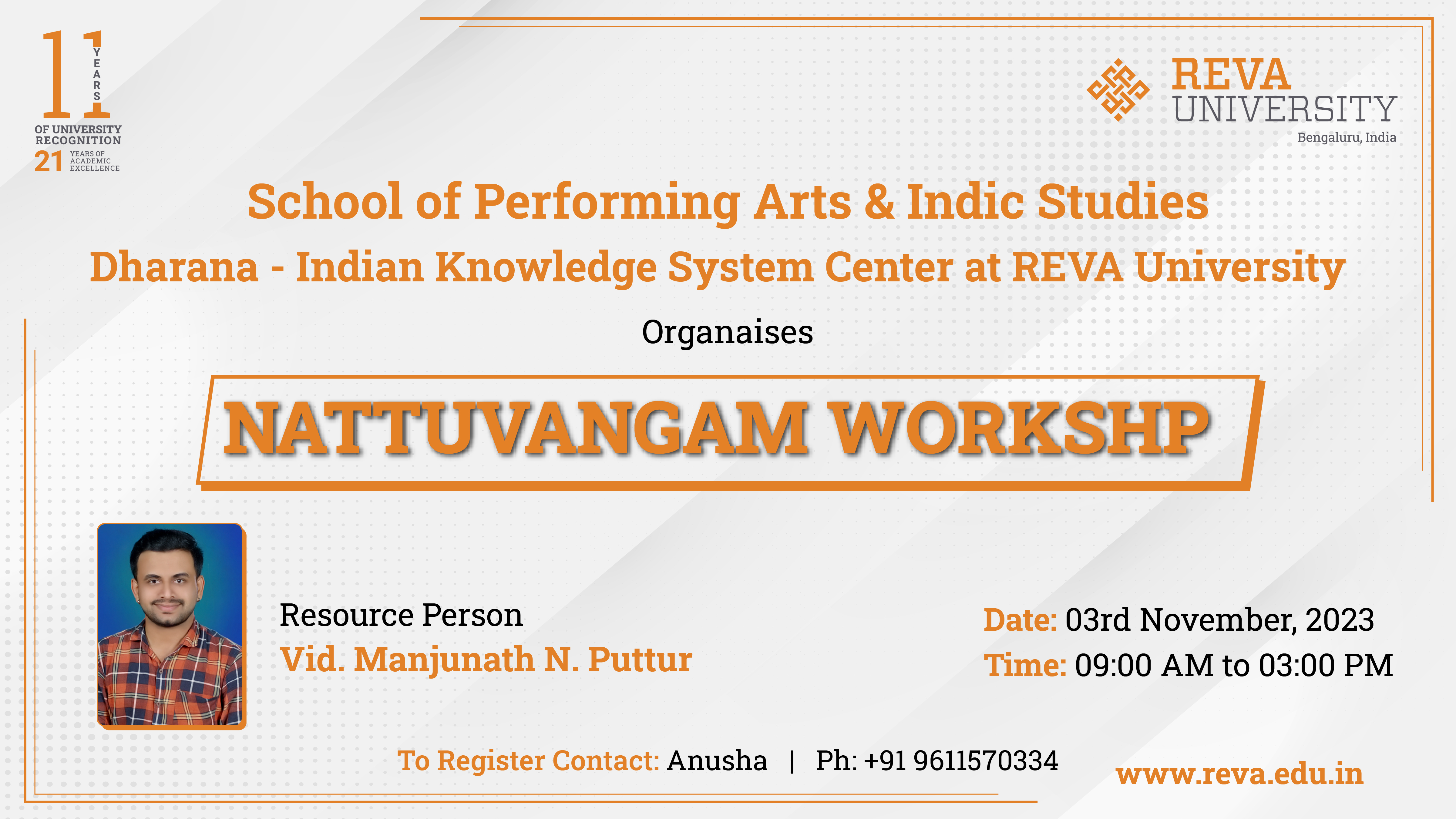 Nattuvangam Workshop