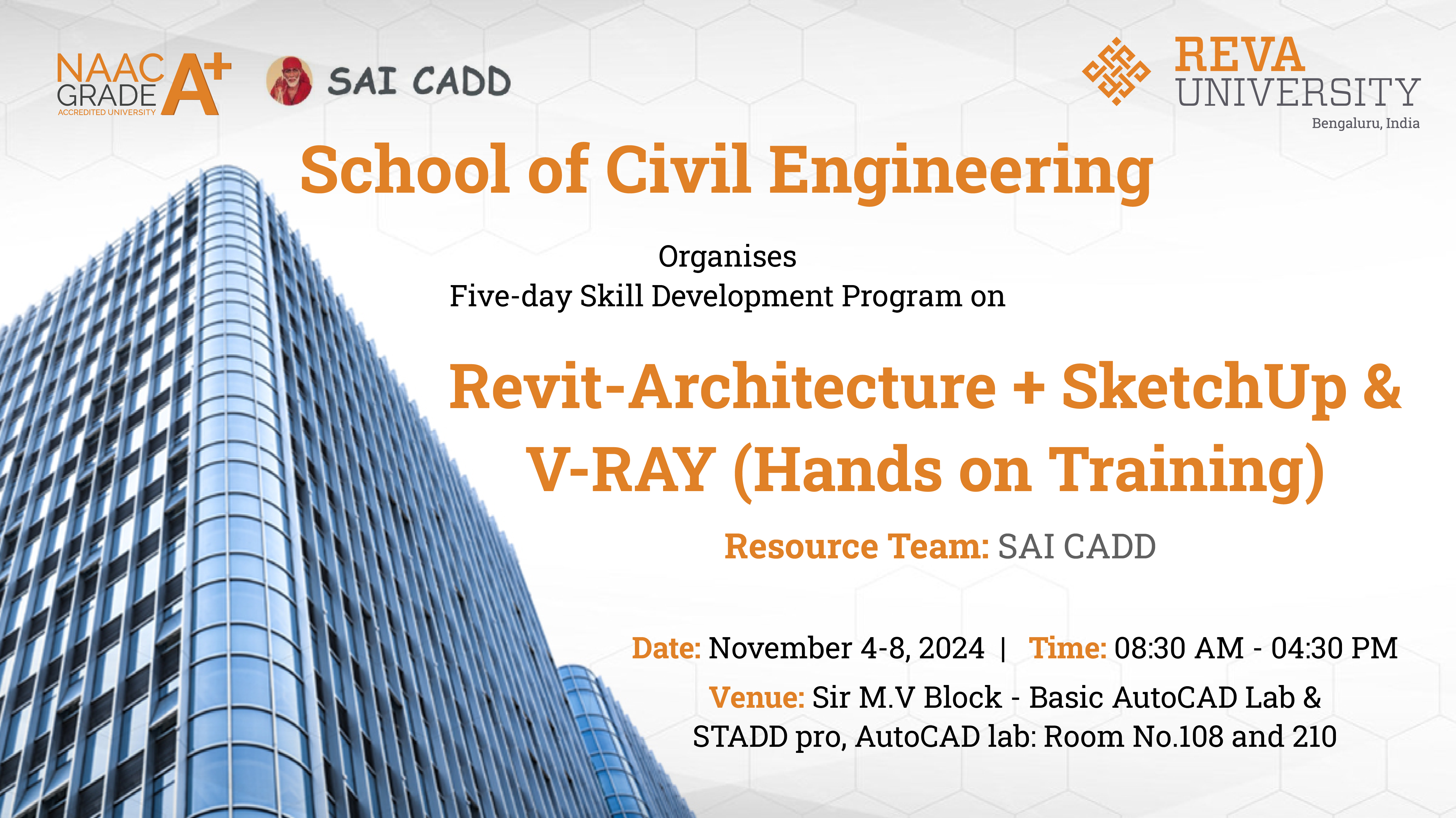 SDP event on Revit+ SketchUp and v-ray (Hand's on training)