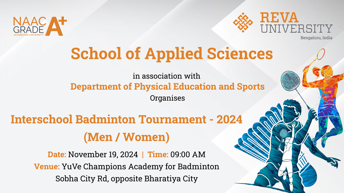 REVA University Inter School Badminton Men/Women Tournament 2024