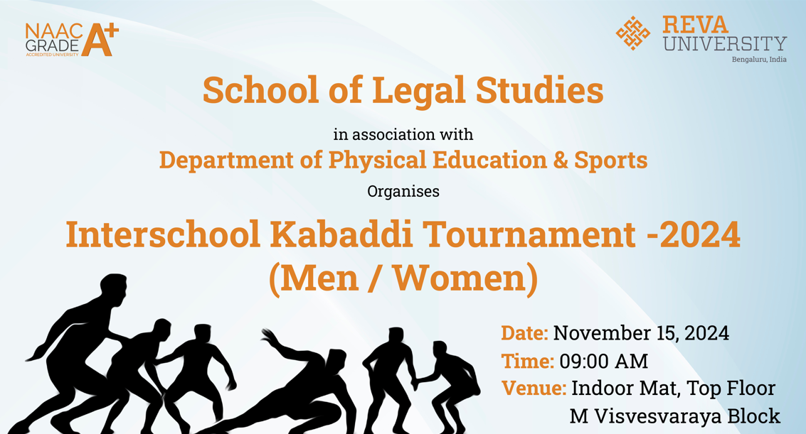 REVA University Inter School Kabaddi Men/Women Tournament 2024