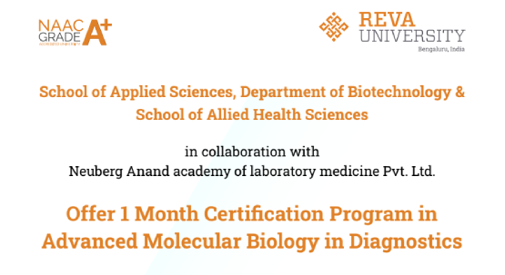 1 Month Certification Program Advanced Molecular Biology